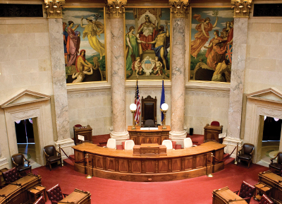 Image of the Wisconsin State Capitol Senate Chamber